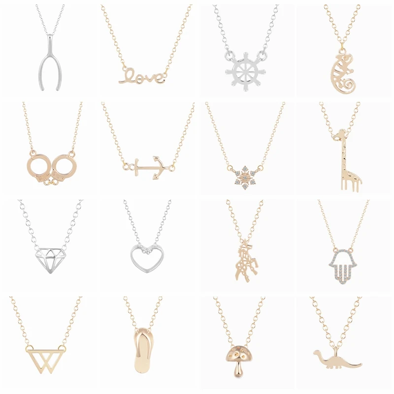 Жираф Хамелеон лошадь Динозавр ожерелье с наручниками Женщины Девушки Ювелирные