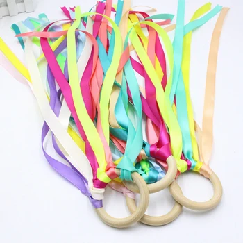 

Montessori Style Sensory Toy Baby Dance Ribbon Ring Bellfor Newborns Upwards Develop Colour Recognition Sensory ADHD Autism