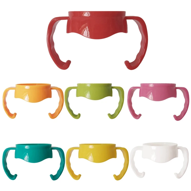 

Wide Mouth Baby Feeding Bottle Handles Holder Easy Grab Plastic Handles Holder Baby Bottle Accessories 7 Colors