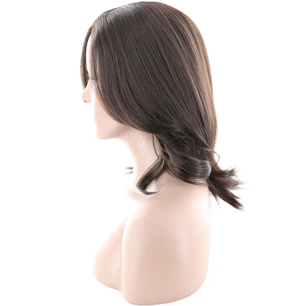 Коричневый цветной синтетический парик парики с челкой боковая часть X-TRESS высокотемпературный волоконный бесклеевой парик X-TRESS прямой парик