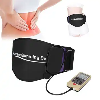 

PU Leather Waist Brace Support Belt Lumbar Traction Muscle Stimulator Pain Relief Therapy Massager 110-240V Waist Massager