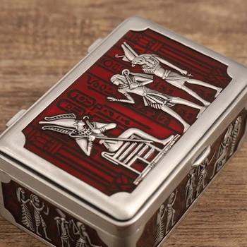 

Jewelry Box Ancient Egypt Decor Neckalce Beads Bracelet Rings Storage Case Organizer Chest Metal Art Home Decoration