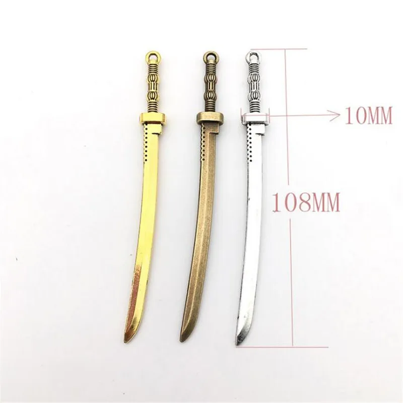 5 шт./пакет ретро мини Косплей Sword подвески DIY ювелирные изделия из сплава модные