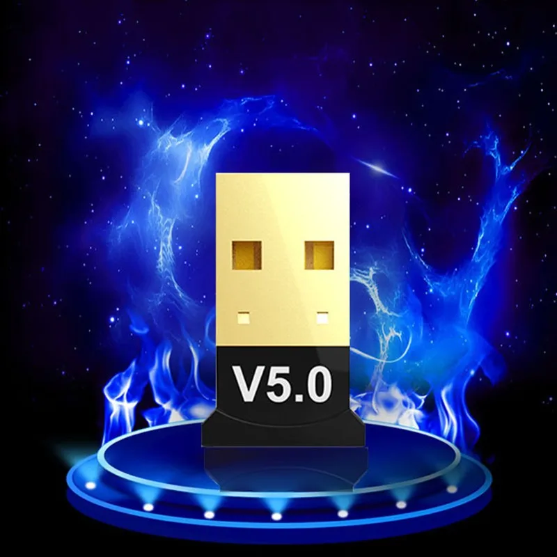 USB Bluetooth 5,0 адаптер передатчик Bluetooth приемник аудио Bluetooth ключ беспроводной USB адаптер для компьютера ПК ноутбука - изображение