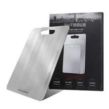 SOWOLL креативная Антибактериальная разделочная доска из нержавеющей стали для кухонных SUS-304, прочная, легко моющаяся, большая разделочная доска