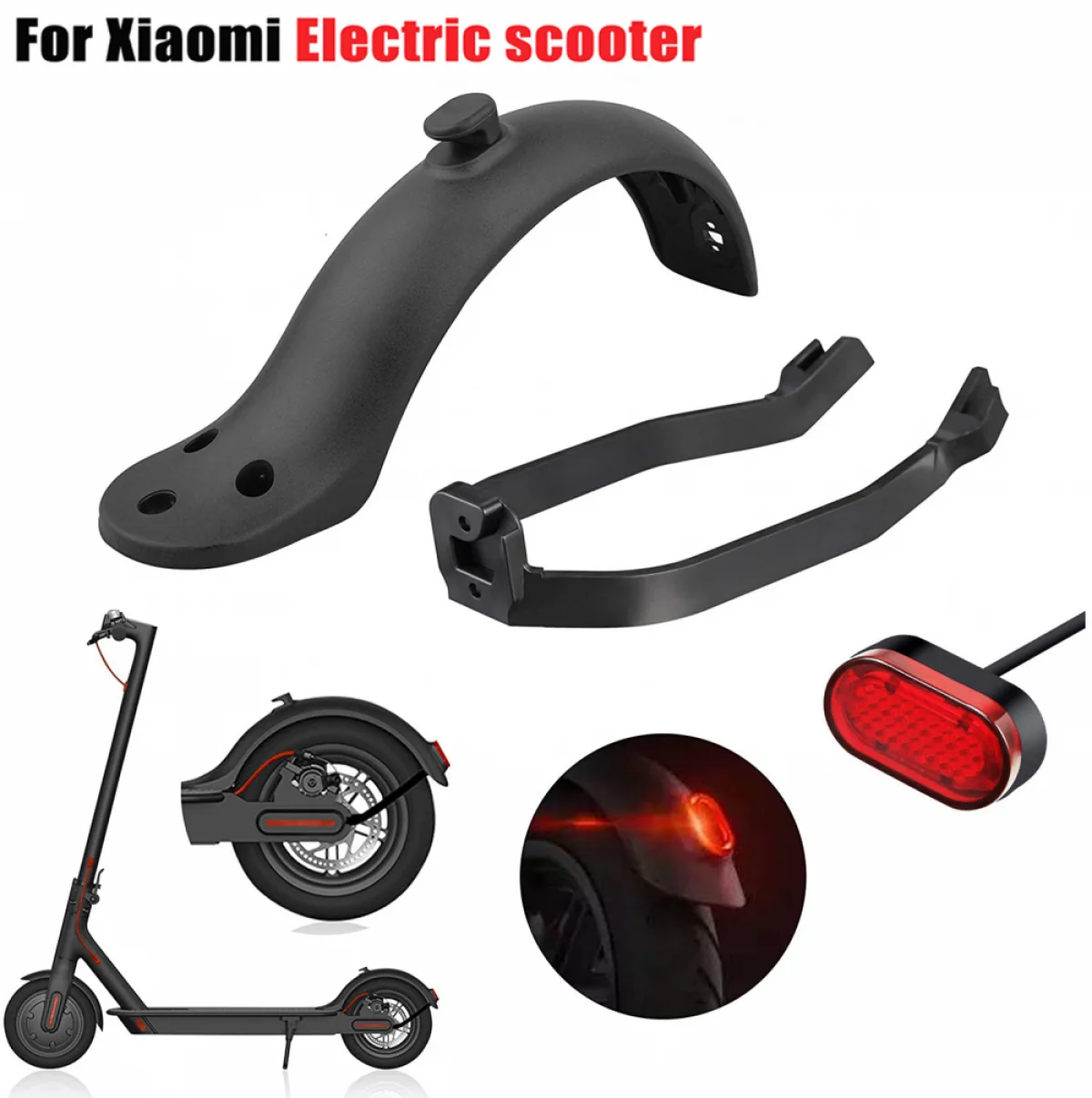 Durable Scooter Mudguard for Xiaomi Mijia M365 M187 Pro Electric Rear Taillight 