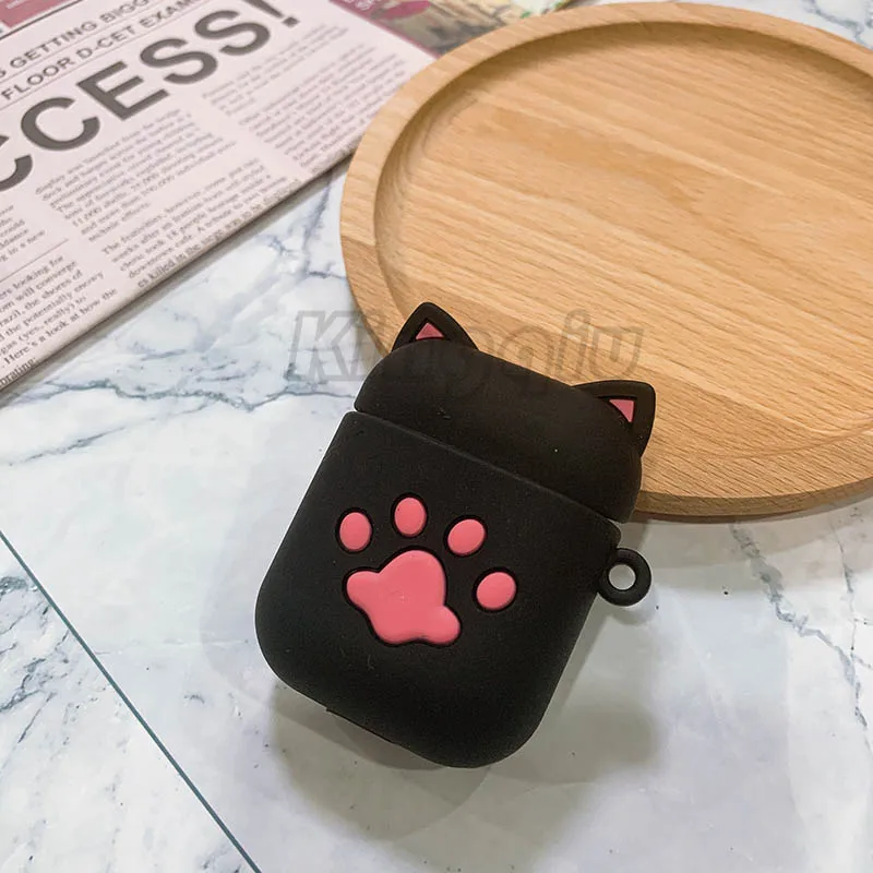 Blackclaw Забавный мультяшный чехол для Apple Airpods 3D защитный чехол милый Bluetooth чехол для наушников Модный мягкий силиконовый чехол s Чехол для гарнитуры - Цвет: Blackclaw