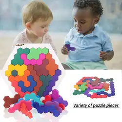Деревянные соты забавное разнообразие головоломки детская головоломка Танграм 3D Развивающие головоломки игрушки-головоломки