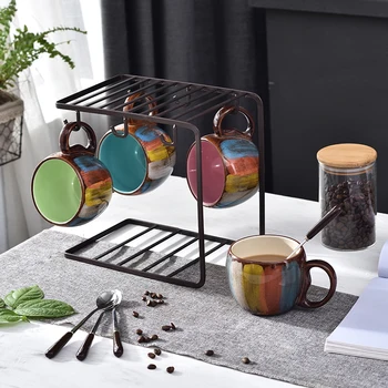 

Hand-painted Mugs Large Capacity Coffee Cups Home Milk Oats Breakfast Mug Ceramic Mug