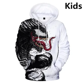 

3 To 14 Years Kids Hoodies Movie Venom 3D Printed Hoodie Sweatshirt Boys Girls Cosplay Long Sleeve Jacket Coat Children Clothes