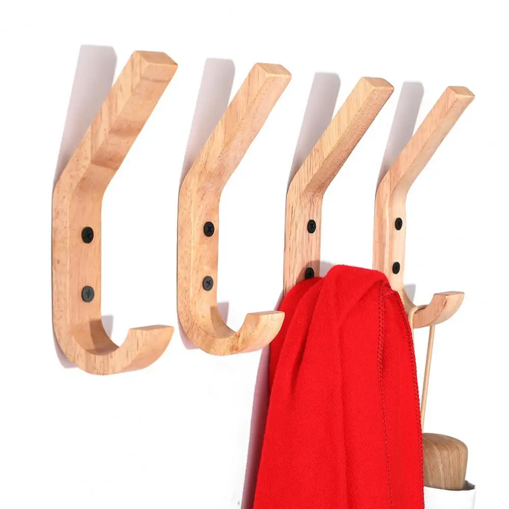 Wood Coat Hook Decorative Key Hats Wall Hook Behind Door Storage Hook