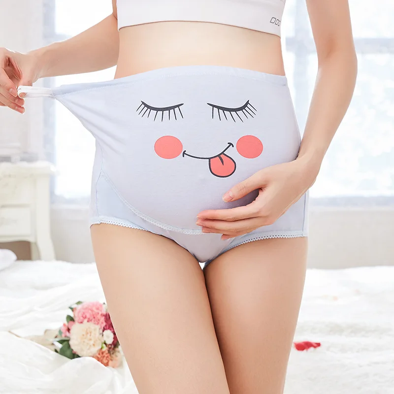 Pregnancy Maternity Panties Women Cotton Adjustable Underwear For Pregnant Knickers Cartoon Cute Underpants  Maternity Underwear