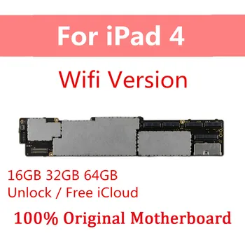 

Original Unlocked For iPad 4 WIFI Version For iPad 4 Mainboard With IOS Good Working Logic Board 16gb 32gb 64gb