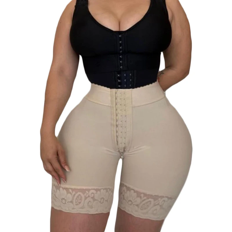 Women's Front Closure Hook-eye Charming Curves Butt Lifter Shorts Slimming Waist Trainer Body Shaper Shapewear