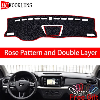 

Rose Pattern For SKODA KAMIQ 2018 Dashboard Cover Car Stickers Car Decoration Car Accessories Interior Car Decals