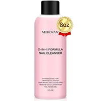 8oz Nail Cleanser 2 in 1 (Poly Nail Extension Gel Slip Solution+Professional Nail Cleanser) Nail Polish Remover Lint-free Slip 1