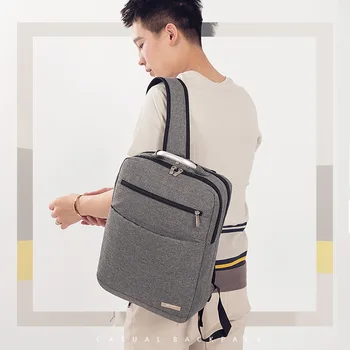 

Business Backpack Men's Aluminium Alloy Handle Schoolbag Travel Business Trip Multi-functional Laptop Computer Bag