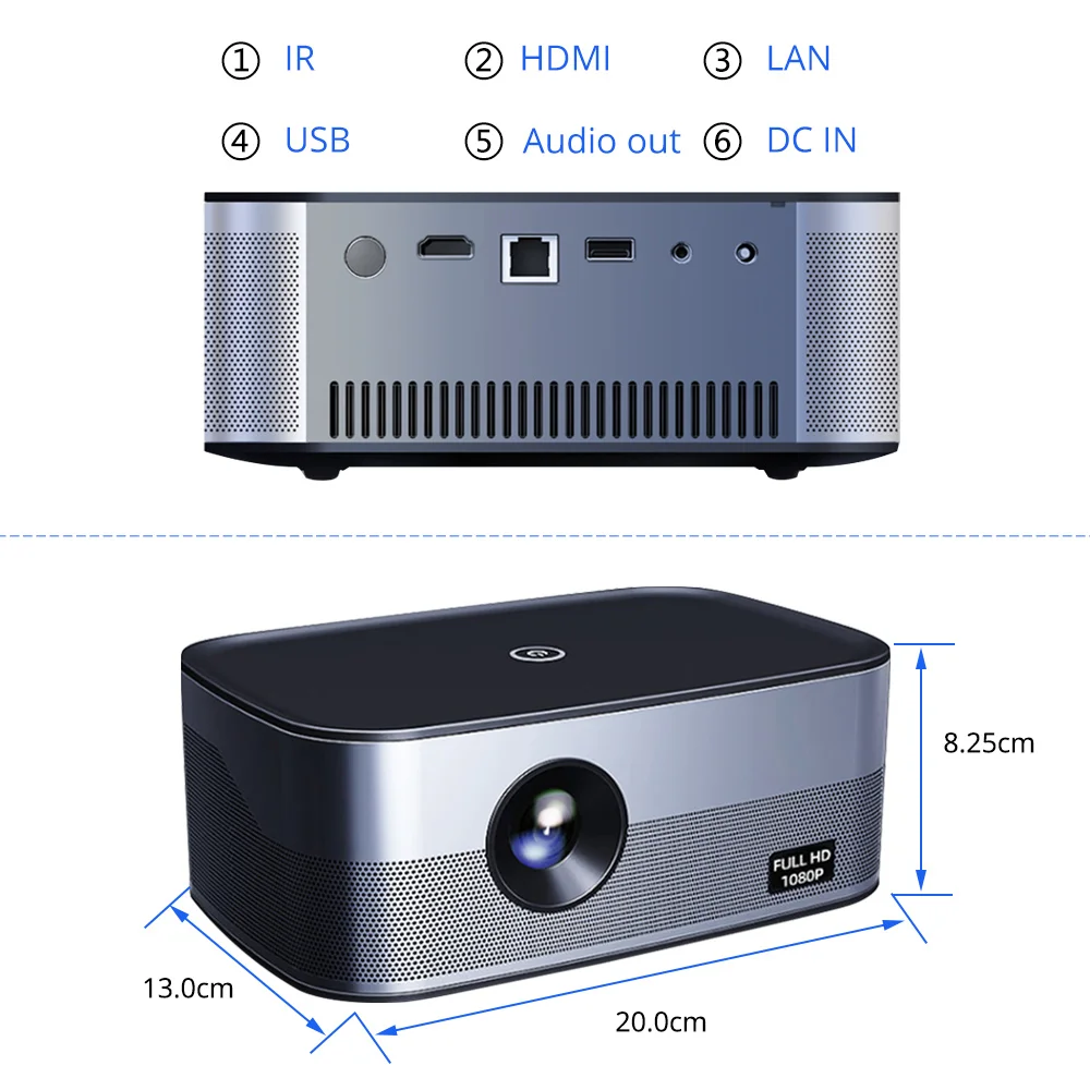 Everycom 1080P Full HD проектор D027 LCOS технология Android WIFI Bluetooth портативная поддержка 4K для