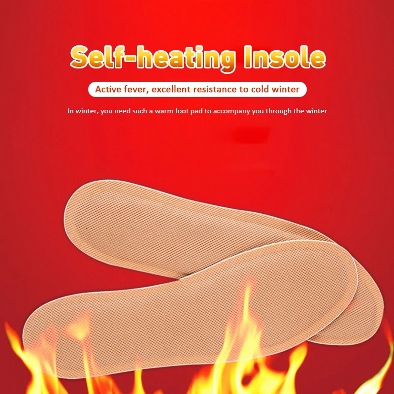 2pcs Disposable 12 Hours Heated Insoles Winter Heater Warmer Foot Heat Boot Shoes Pad Self-heating Breathable Heating Foot Patch 2