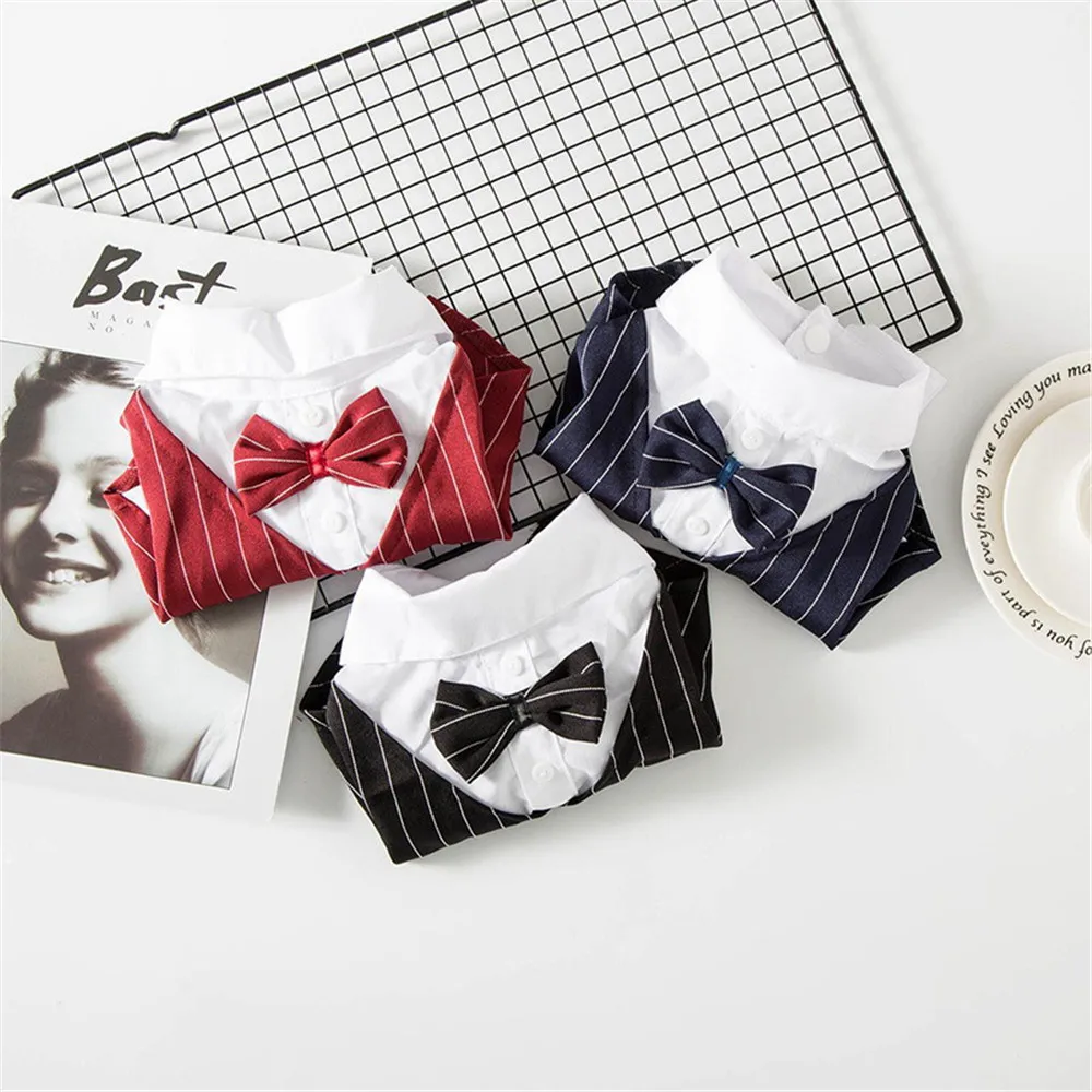 Pet Dog Cat Clothes Prince Tuxedo Bow Tie Suit Puppy Costume Jumpsuit Coat Gentleman Dog Clothes Wedding Suit Dog Formal Shirts (3)