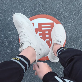 

Hot Sale Men Casual Shoes Men Shoes Men Sneakers Flyknit Flats Brand High Quality Male Mesh Spring Summer Breathable Slip On