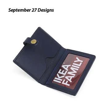 

Genuine Leather Vegetable Tanning Full-grain Leather Men's Wallet Driving License Women's Buckle Bus Card Holder Retro Handmade