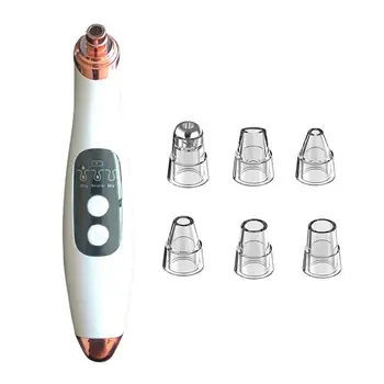 

Electric Blackhead Remover Pore Cleanser Household Beauty Instrument for Adults Women with 6pcs Suck Head without Battery