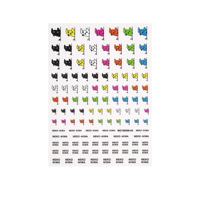1 лист 3d стикер клейкий стикер для дизайна ногтей инструмент DIY Украшение для ногтей красочный CATletter инструмент для украшения ногтей Z0232 - Цвет: CAT