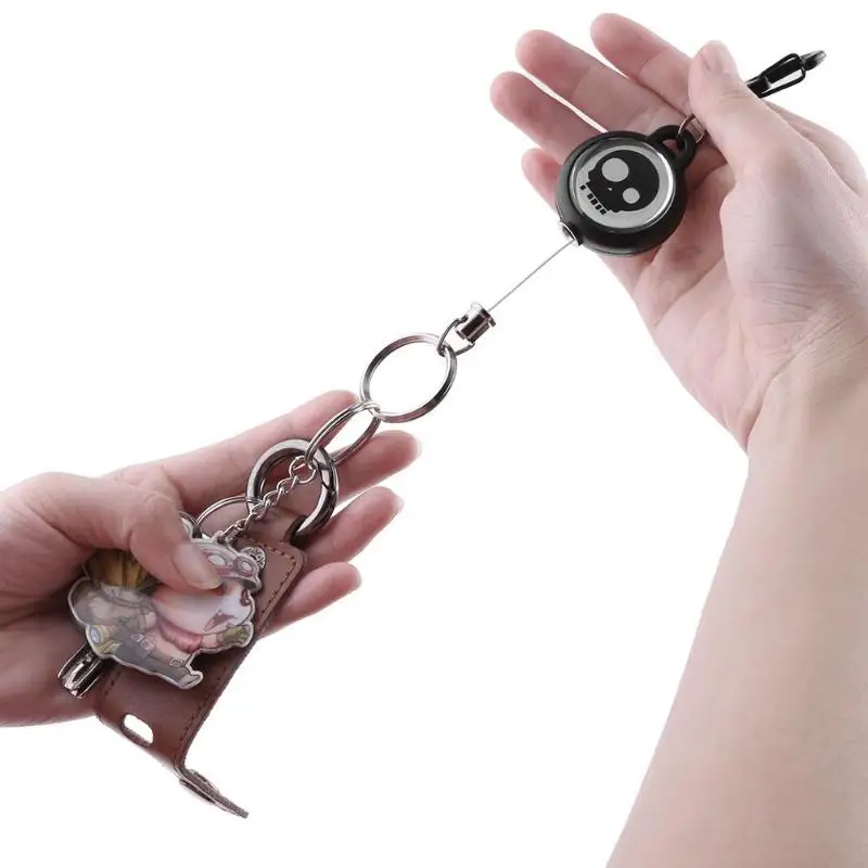 

1pc 60CM EDC Tool Unisex Outdoor Tactical Steel Rope Burglar Retractable Key Chain Camping Key Ring Outdoor Tools 5 Style
