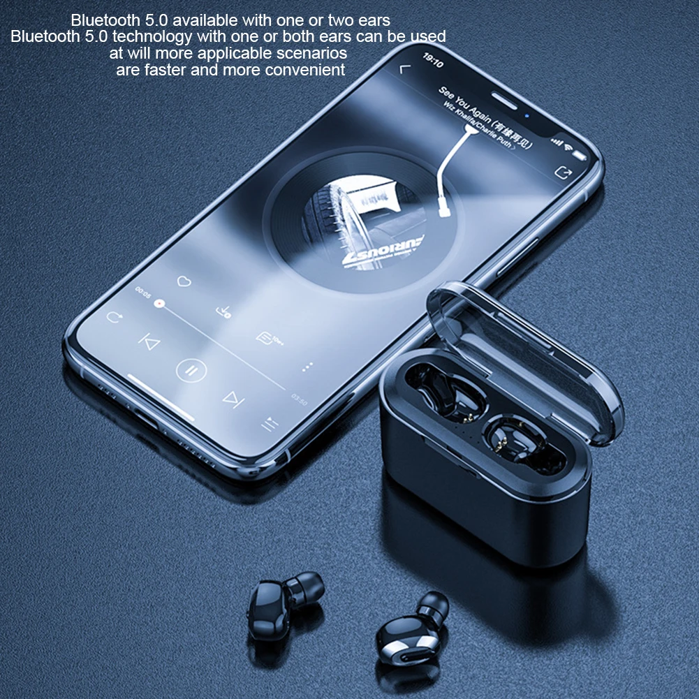 T2 Bluetooth наушники, стерео наушники-вкладыши 5,0, беспроводные наушники, наушники, 2200 мАч, зарядное устройство, беспроводные Bluetooth наушники