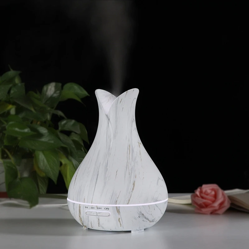 400ML Air Humidifier,Essential Oil Diffuser, Quiet 5-In-1 Humidifier, Natural Home Fragrance Diffuser with 7 LED Color Changing