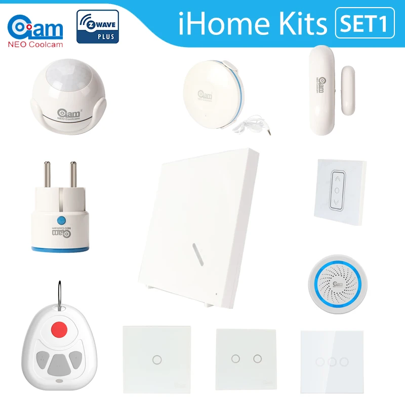 

NEO Coolcam Z Wave Smart Home Kits Home Automation Hub Home Monitoring Smart Devices - Alexa Google Home Compatible