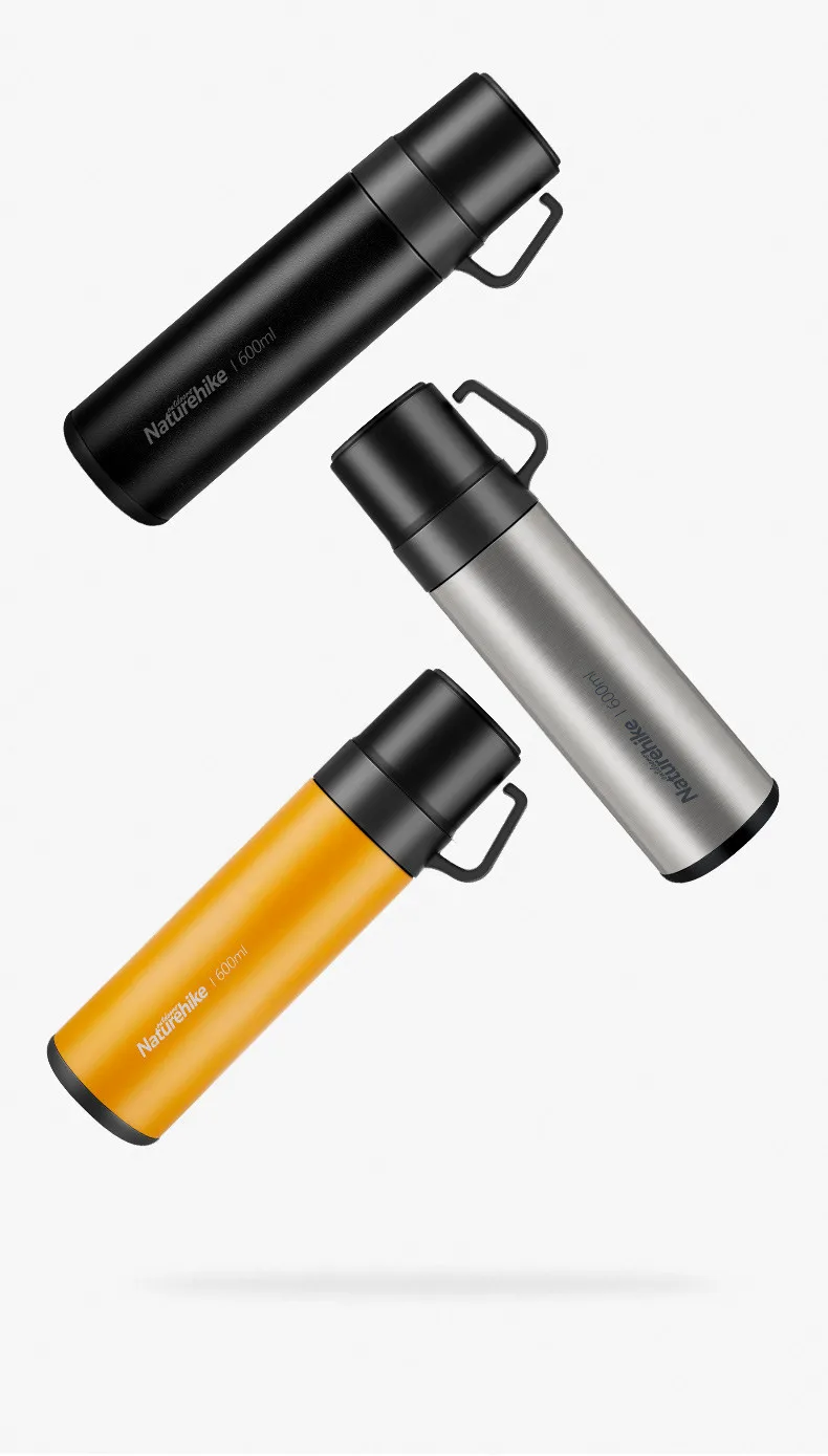 Jual THERMOS STAINLESS STEEL 600ML NATUREHIKE NH17S020B [B3] Pindon