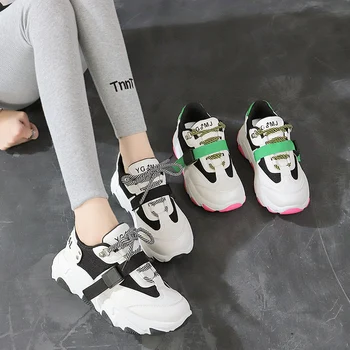 

2020 Summer New High-end Women Shoes Thick-soled Sponge Cake Black Old Shoes Slim Casual Sport Designer Shoes Women Sneakers