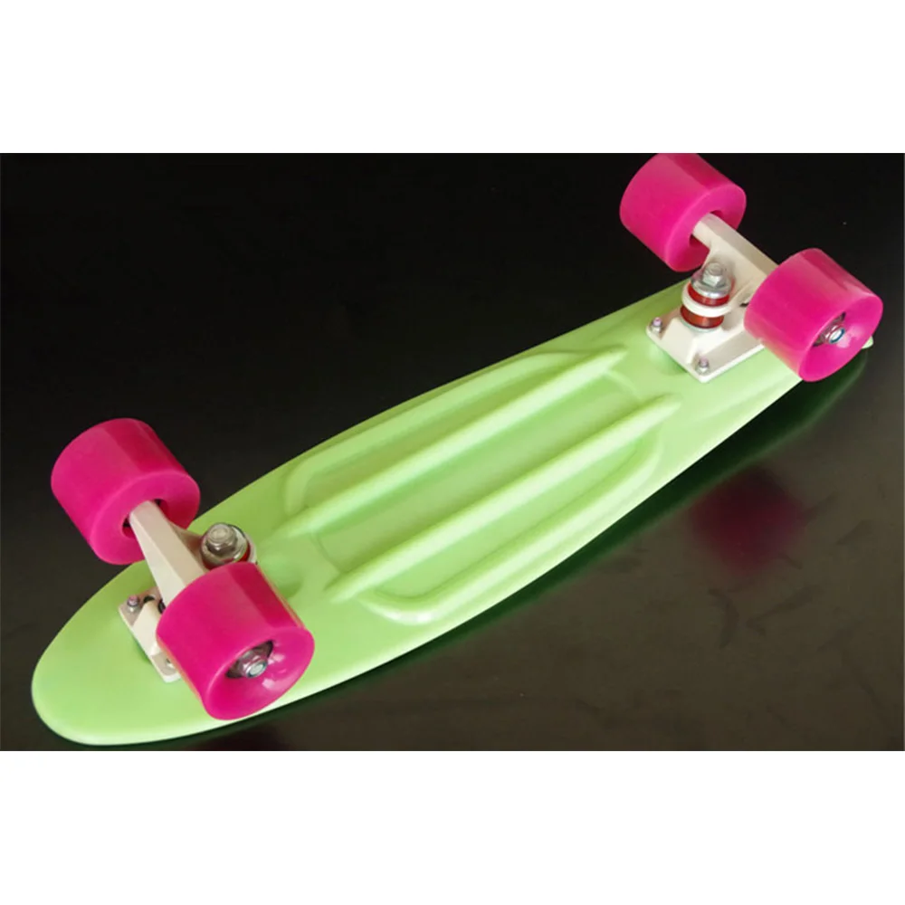 22" Skateboard Pennyboard Komplett Funboard Longboard Kickboard Cruiser LED Rad 