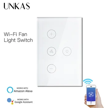 

Smart Life/Tuya APP Remote Various Speed Control,WiFi Smart Ceiling Fan Light Wall Switch,Compatible with Alexa and Google Home