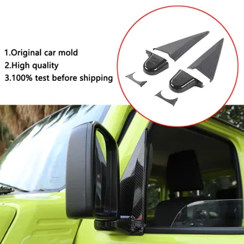

Reversing Mirror Base Cover Decoration Trim for Suzuki Jimny 2019 2020 ABS Carbon Fiber Red Chrome Car Extrerior Accessories
