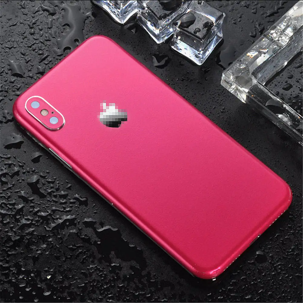 Ледяная поверхность для iPhone 7 8 X XS XR задняя пленка Тонкая Защитная пленка для экрана защитные наклейки крышка Цветная Клейкая задняя декоративная пленка
