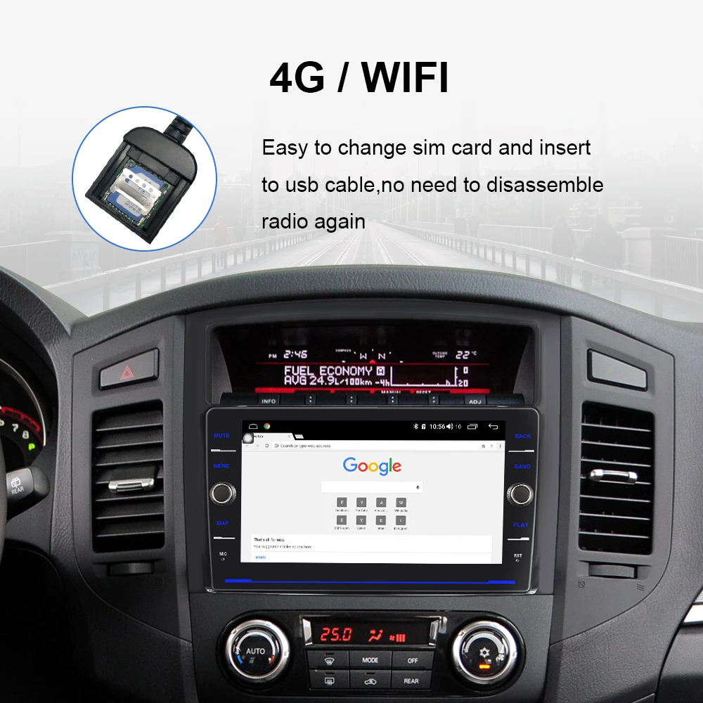 Цена EBILAEN автомобильный DVD радио плеер для Mitsubishi PAJERO 4 мультимедиа 2din Android 8,1 радио font b gps b font навигация V90 V97 камера заднего вида