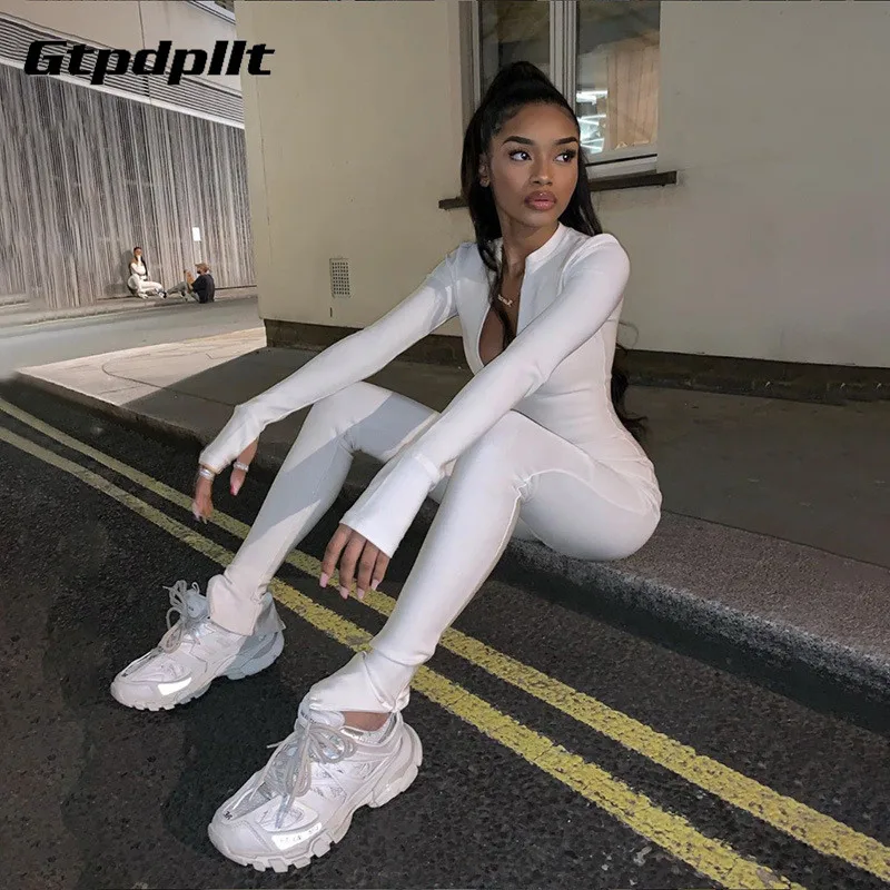 Gtpdpllt Casual Fitness Sporty Rompers Womens Jumpsuits Workout Zipper Activewear Long Sleeve Skinny Solid Jumpsuits Autumn 2019 Gtpdpllt Casual Fitness Sporty Rompers Womens Jumpsuits Workout Zipper Activewear Long Sleeve Skinny Solid Jumpsuits Autumn 2019