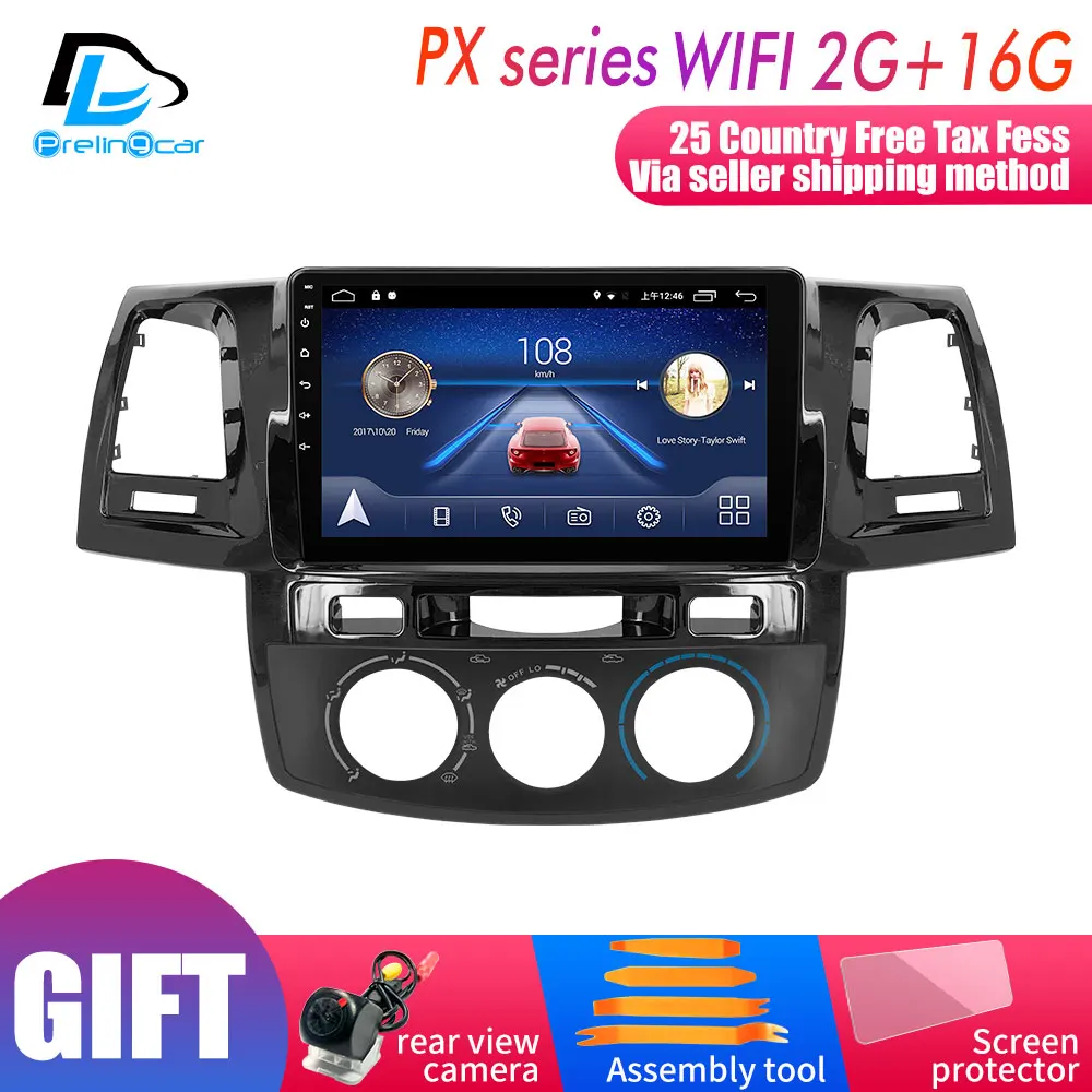 4G монитор для TOYOTA Fortuner Hulix 2008- лет автомобильный монитор радио мультимедиа видео плеер навигация Android 9,0 стерео - Цвет: MA PX  2G16G An9.0