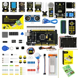 Keyestudio Kit de inicio con placa Arduino 2560 R3, Kit de iniciación, (el Chip de Serie USB es CP2102), para Arduino, Diy, con Tutorial
