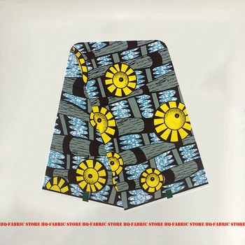 

100%Cotton Fabric Veritable High Quality Party Dress Materials For Sewing Ankara African Wax Prints Fabric By The Yards V-L 108
