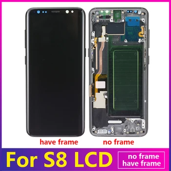 

AAA ORIGINAL SUPER AMOLED S8 LCD with frame for SAMSUNG Galaxy S8 G950 G950F Display S8 Plus G955 G955F Touch Screen Digitizer
