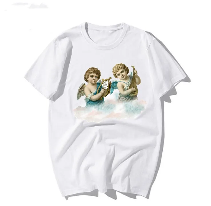Cotone футболка поступление небесно-голубая футболка с принтом женская летняя одежда Удобная мужская футболка