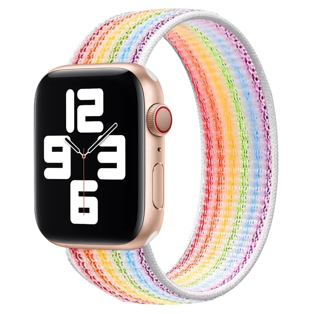 Aceshley Hot Selling 2021 New Upgrade Braided Solo Loop Elastic Nylon Straps for Apple Watch Band Series 6/SE/5/4/3/2/1