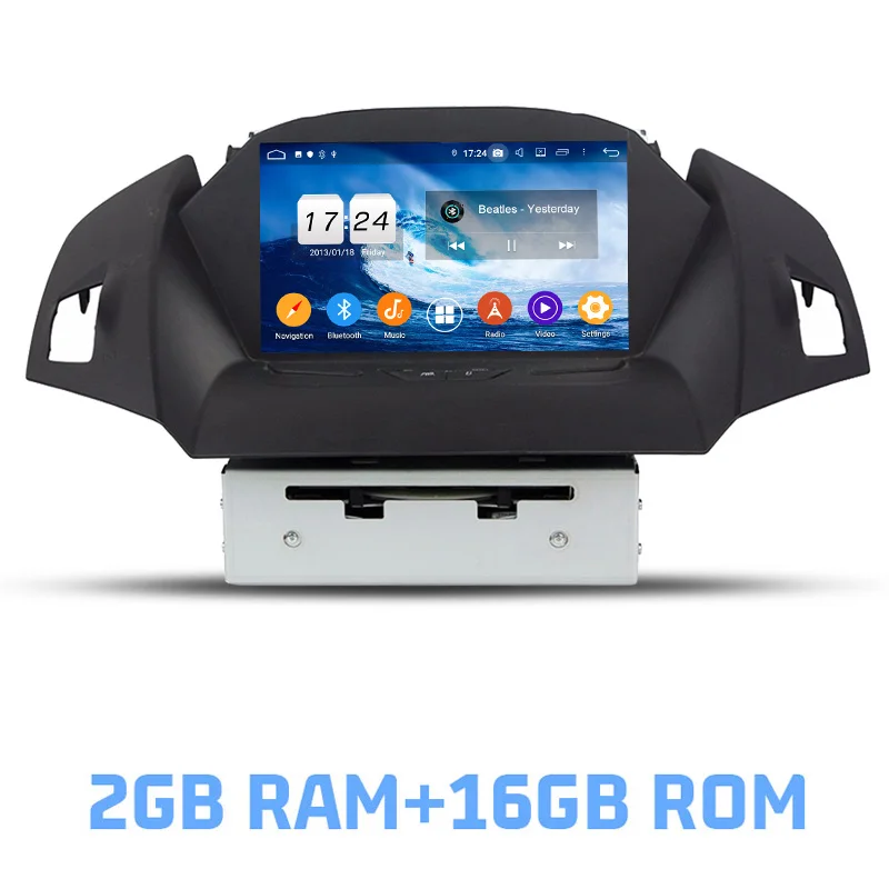 DSP Android 9,0 4G+ 64G Автомобильный dvd-плеер gps карта RDS радио Wifi Bluetooth 4,2 для Ford KUGA 2013 - Цвет: 2GB RAM and 16GB ROM