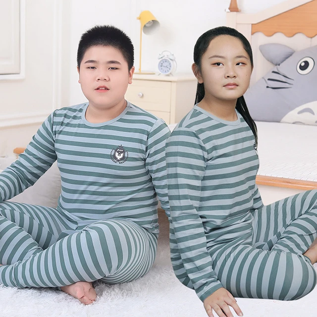 Boys Pajamas Winter Plus Size Children's Thermal Underwear Suit