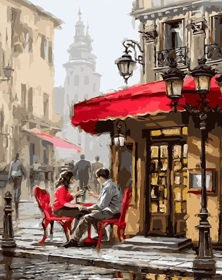 HUACAN Paint By Numbers City Landscape Drawing On Canvas HandPainted Art Gift DIY Picture Kits Home Decor - Цвет: SZHC1-2014