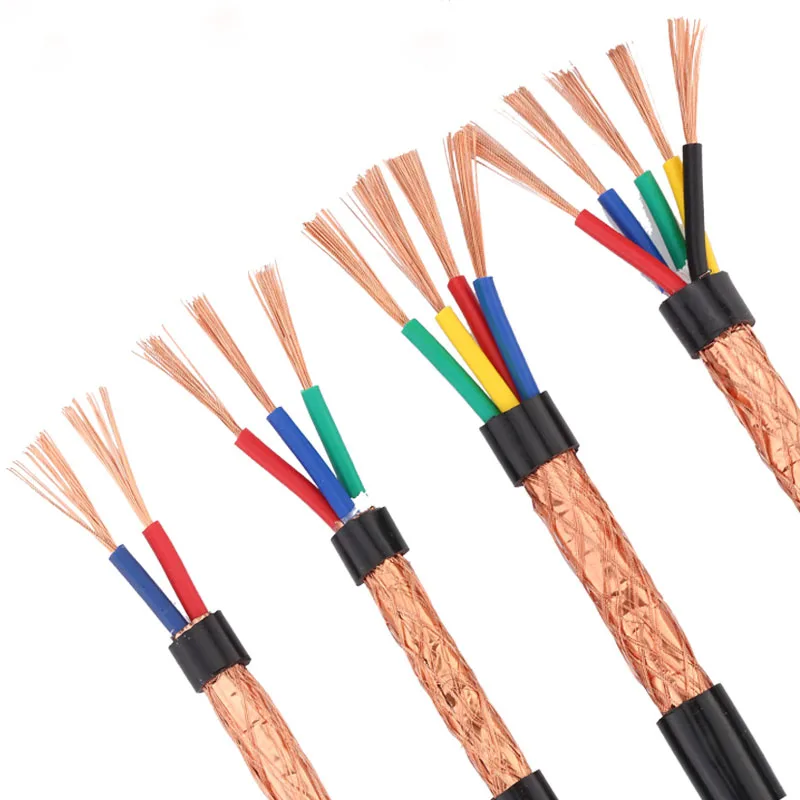 

5 Meters RVVP Shielded Cable 2 Core 3 Core 4 Core 0.3 0.5 0.75 1 1.5 mm Audio Signal Line Free Shipping
